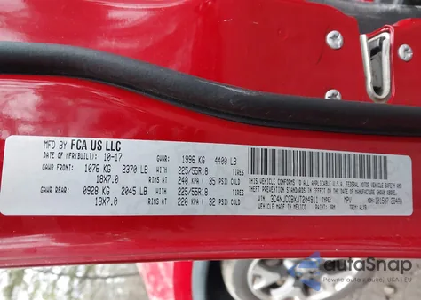 2018 Jeep Compass Limited Fwd from USA, damaged, VIN 3C4NJCCBXJT204911